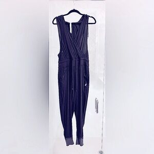 FREE PEOPLE • Black Athleisure Jumpsuit • Size M